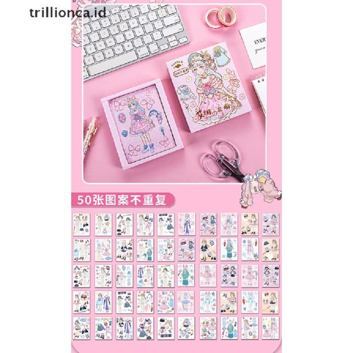 

Terlaris Ix799 Trillionca 50Pcs Pak Stiker Motif Anime Girl Untuk Dekorasi Diar