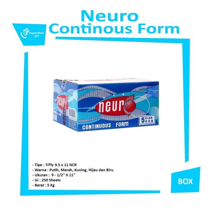

Neuro - Continous Form 9 1/2 X 11 - 5 Ply - K 5 - Kertas Ncr