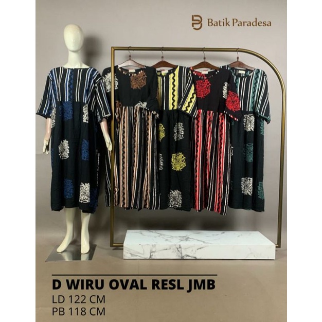 Daster Batik Pekalongan Daster Busui Daster Wiru Oval Resleting Jumbo All Size Batik Paradesa by Bat