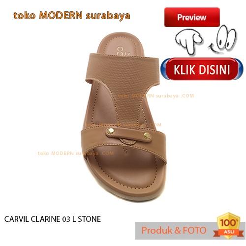 Sandal wanita casual sendal slide flat CARVIL CLARINE 03 L