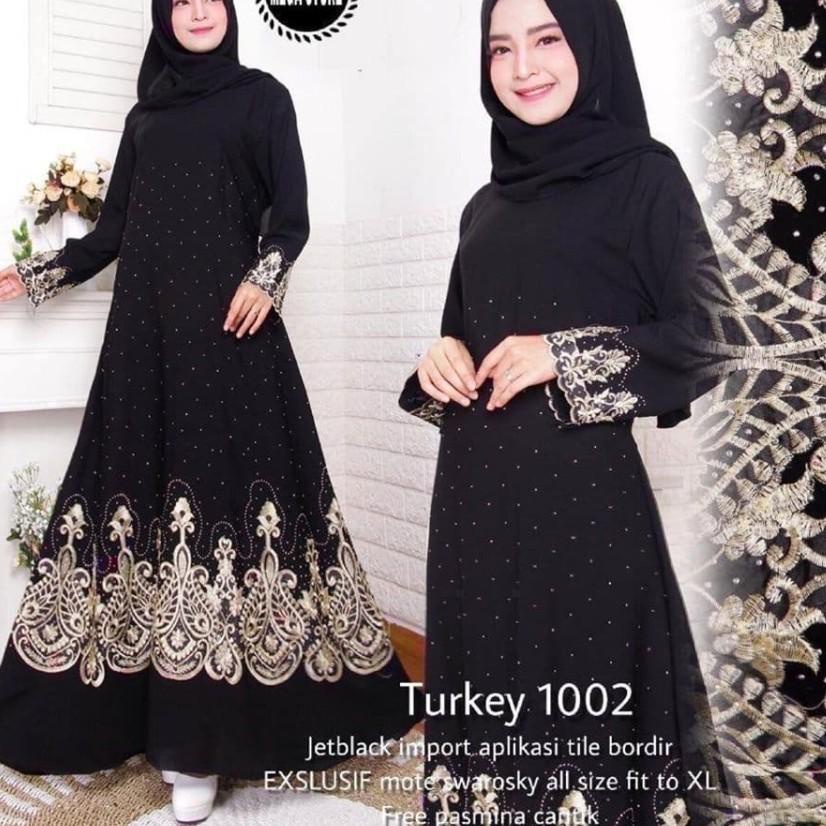 Abaya bordir abaya hitam abaya arab abaya saudi abaya duba abaya mesir abaya turkey terbaru 2021 New
