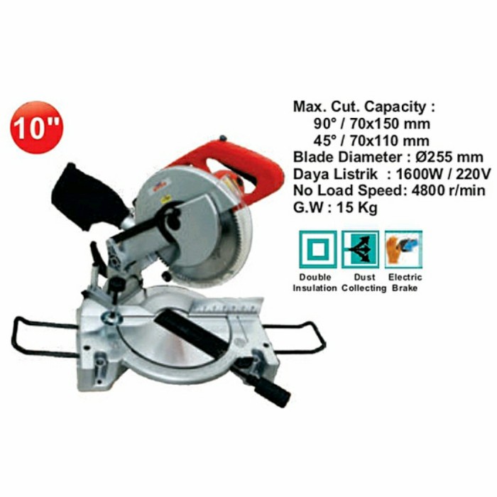 <<<<<] Mitersaw Wipro Mesin Potong Alumunium Wipro WP 92551