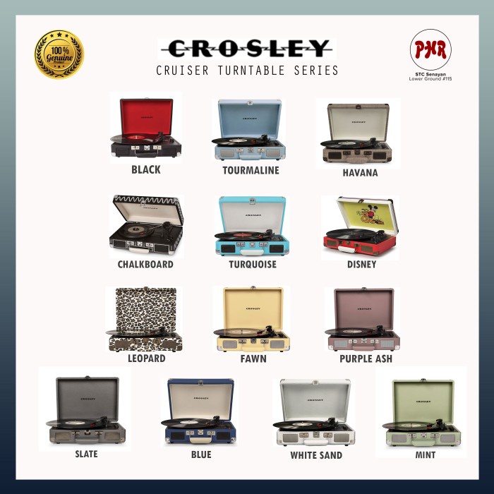 Terlaris Player Crosley Cruiser - Vinyl Turntable Player (Pemutar Piringan Hitam)Promo