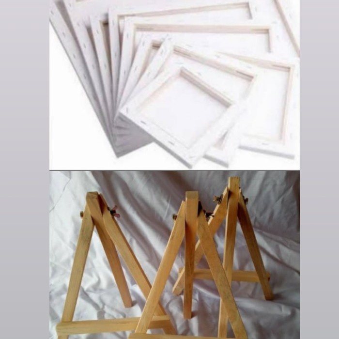 

Terlaris Paket Mini Easel Kayu + Kanvas 30X30