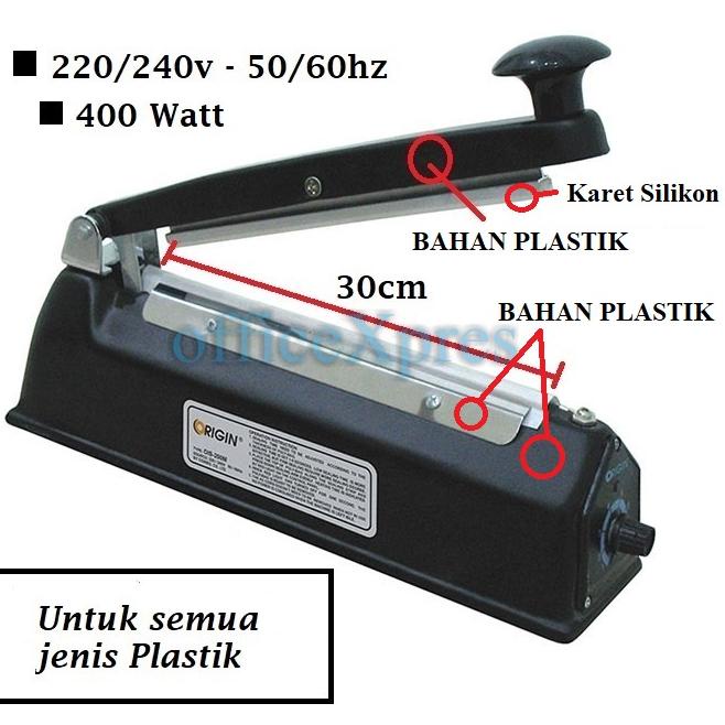 ✽ Alat Pres Plastik 300 / Alat Perekat Plastik / Impulse Sealer 30 CM / Mesin Press Plastik Origin ۩