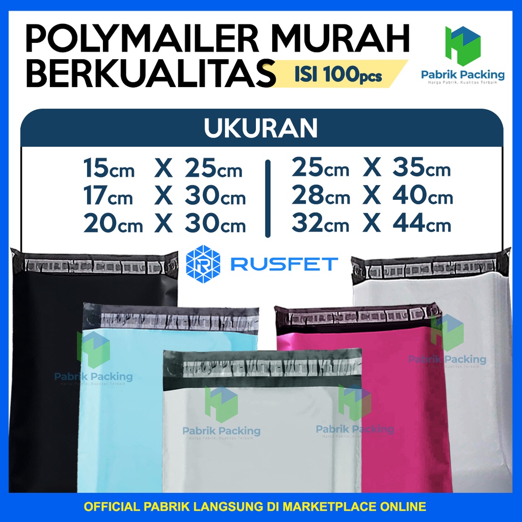 

Polymailer Ekonomis Bungkus Kado Berkualitas Plastik Packing Polymailer Murah Isi ±100 Lembar
