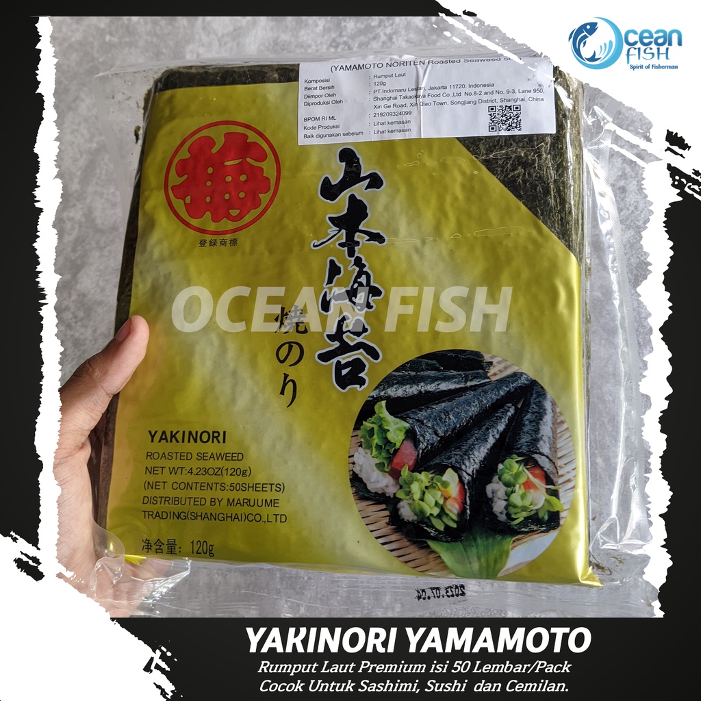 

Yamamoto Noriten Roasted Seaweed 50's - Nori Halal Sashimi Grade - Nori Premium Grade