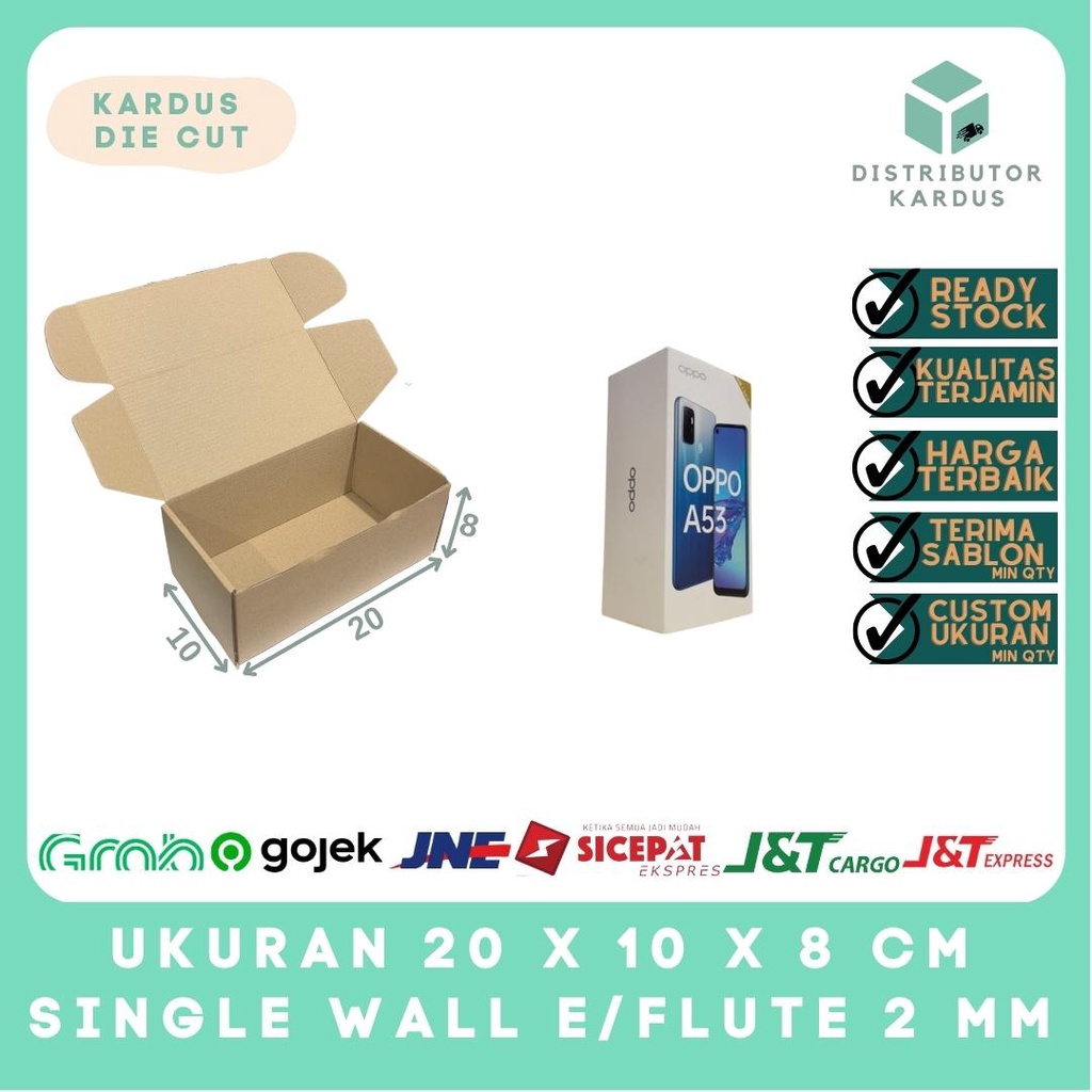 

Kardus box die cut packing 20x10x8 MURAH
