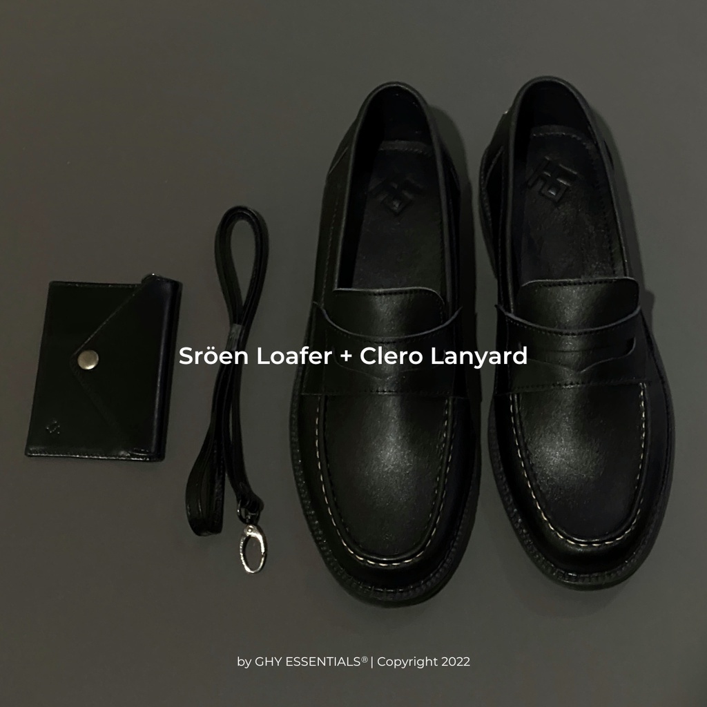 GHY ESSENTIALS Paket Bundling - Sröen Loafer + (Eau De Parfume/Chauman Wallet/Jethize Cardholder/Clero Lanyard, Tinqeer Keychain, Goodie Bag)