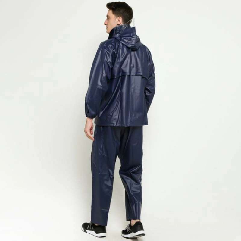 Jas Hujan ASV Jaket Celana Dewasa Bahan Karet PVC Hot Press Kualitas Original Anti Rembes