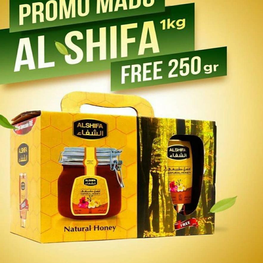 

♠ PAKET ALSHIFA NATURAL HONEY 1kg FREE 250gr | AL SHIFA 100% ORIGINAL ☈