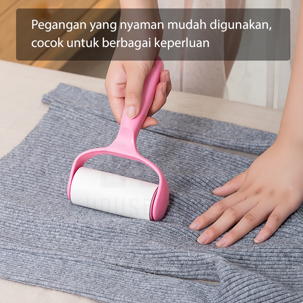 HUGO Alat Pembersih Bulu Pakaian Hewan Anjing Kucing Rol Sticky Lint Roller