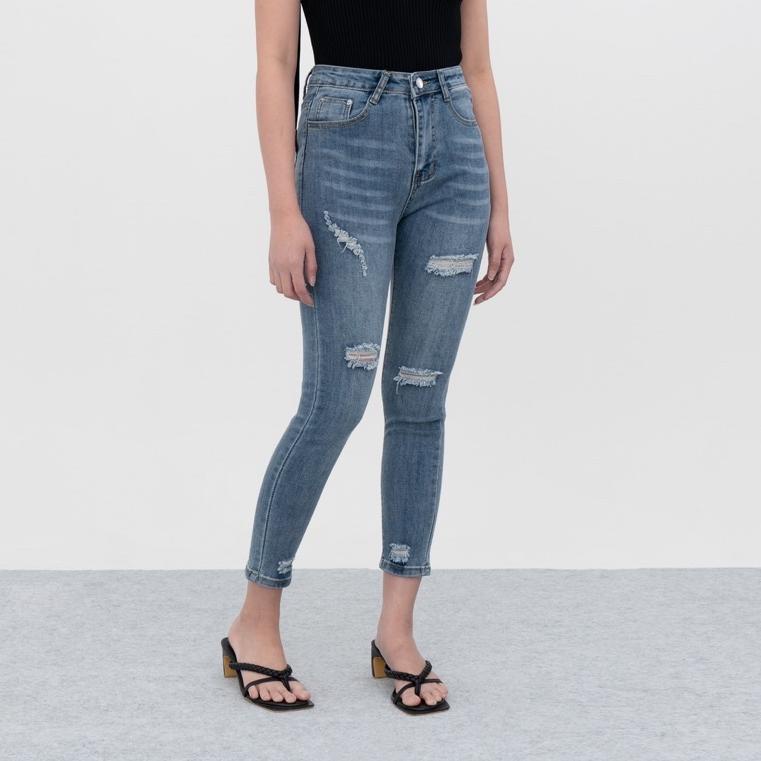 PALING LARIS Jeans 1219 - HW SKINNY JEANS IMPORT WANITA