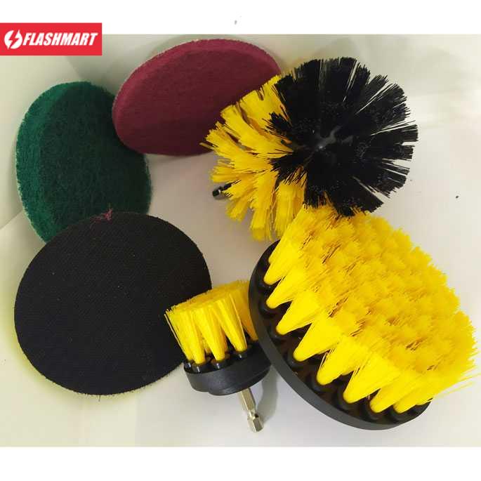 Flashmart Kepala Sikat Bor Elektrik Cleaning Brush Head 6 PCS - DB005