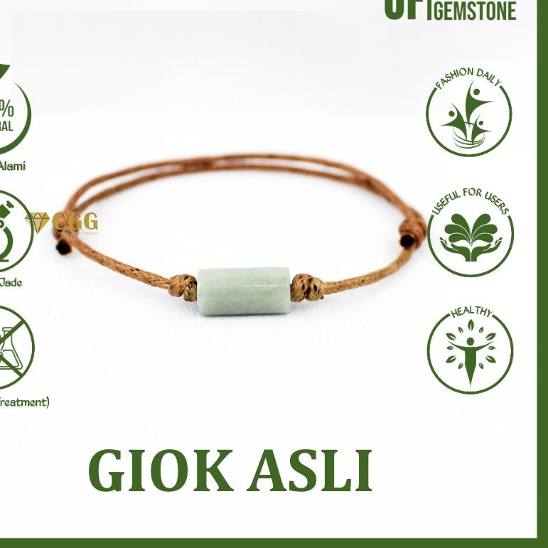 ➧ Gelang Tali Batu Giok Asli ➾