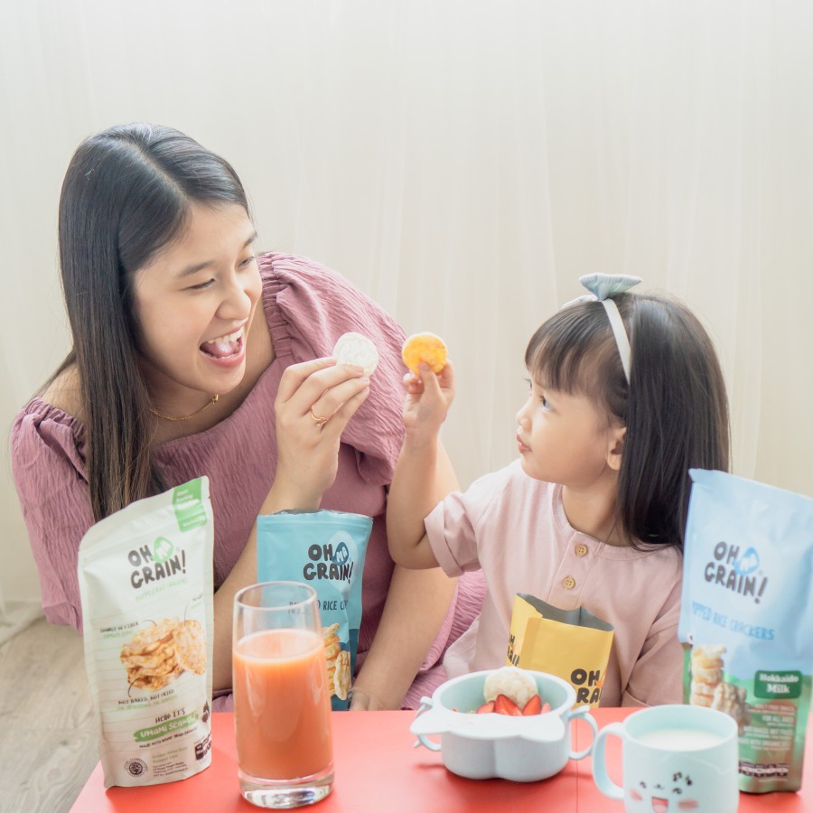 Oh Ma Grain! Popped Rice Crackers | Snack Ibu Bayi Beras Organik