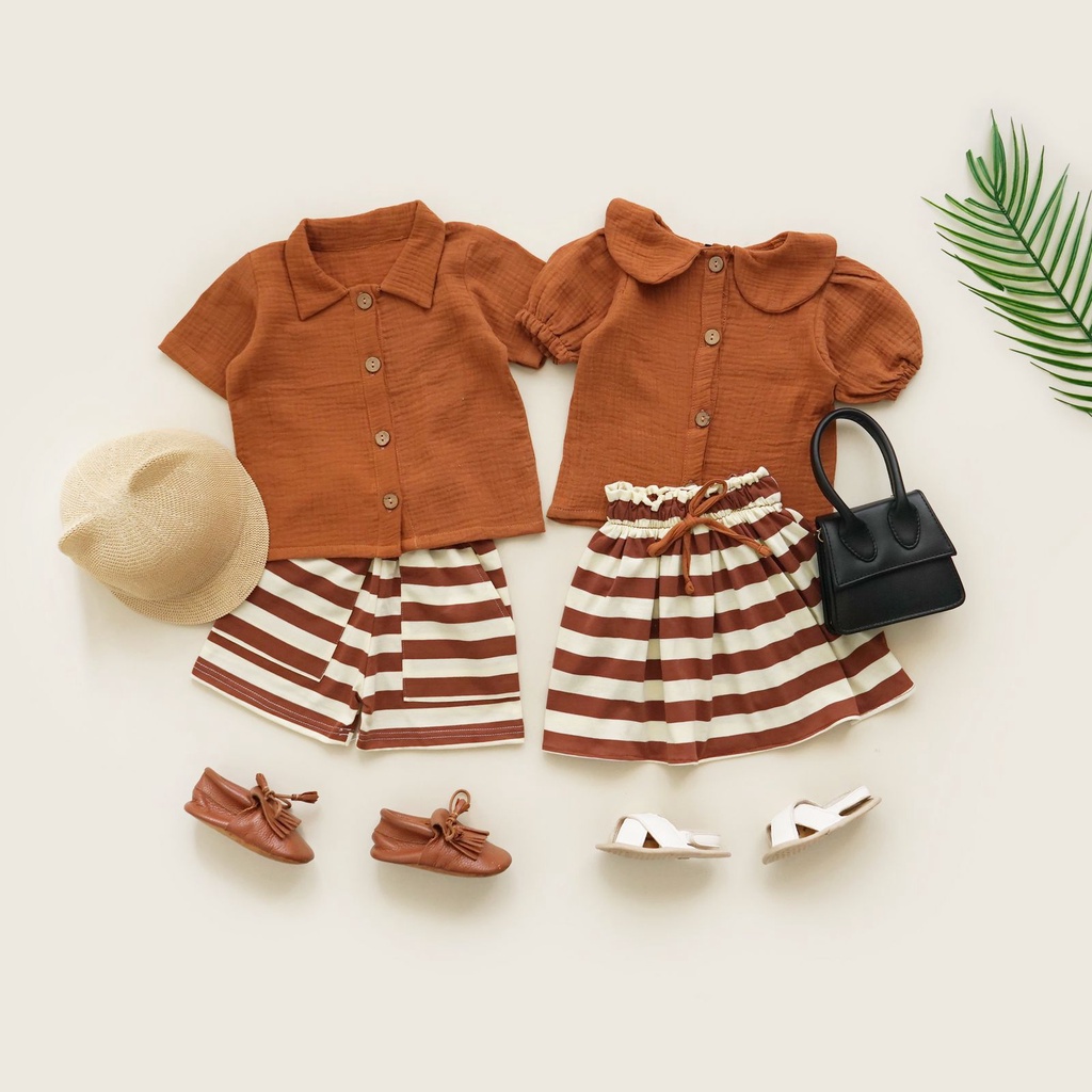 LITTLE CAIM KARYL SET SETELAN BAJU ANAK PEREMPUAN SETELAN BAJU ANAK LAKI LAKI BAJU LEBARAN ANAK COUPLE EDITION 1-6 TAHUN