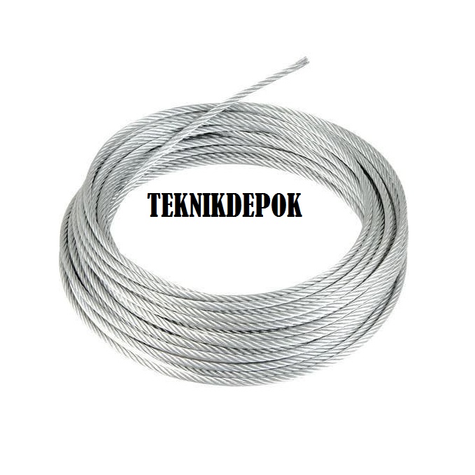 Kawat Seling 5 mm Tali Besi Sling Wire Rope 3 mm Kawat Jemuran