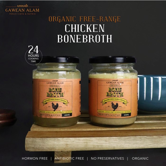 

Organic Free Range Chicken Bone Broth - Kaldu Ayam Kampung Organik