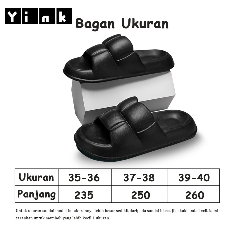 Yink Sandal Jelly Wanita Import Sendal Wanita Terbaru 2022 Sepatu Sandal Wanita Korean Style Sandal Rumah Murah Elastic Empuk EVA