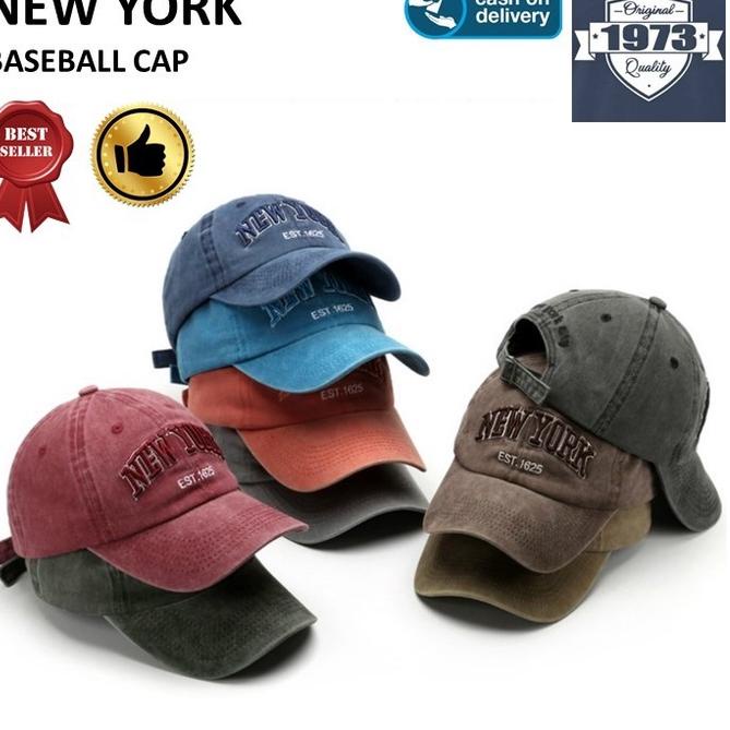 MURAH Baseball cap : NEW YORK - Topi Baseball Topi Pria Topi New York Topi Wanita