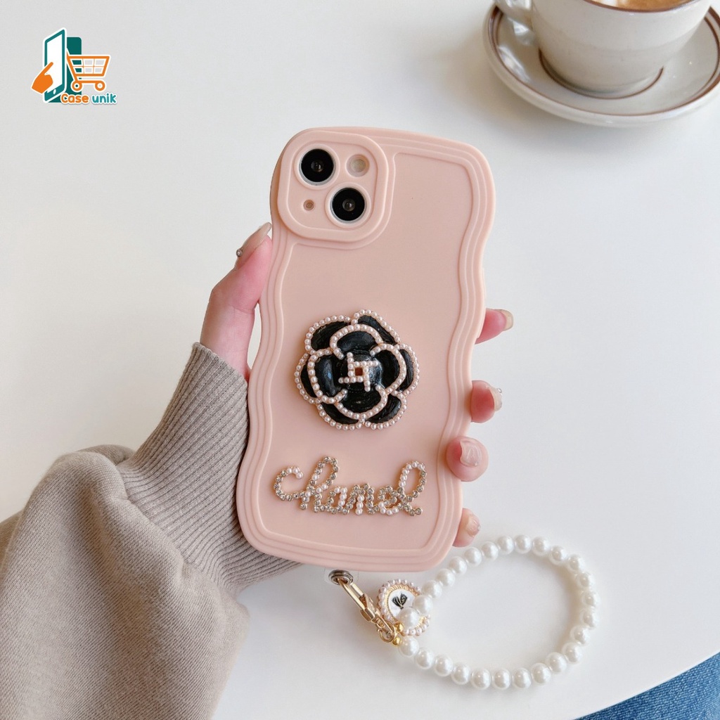 GC13 SOFTCASE WAVY FLOWER 3D LANYARD FOR XIAOMI REDMI 4A 4X 5A A1+ 6A 8 8A PRO 9 9A 9C 10A 9T 10 5G 2022 10C C40 POCO X3 PRO M3 M5 NOTE 4 4X 5 5A PRIME 7 8 9 10 11 12 PRO CS5323