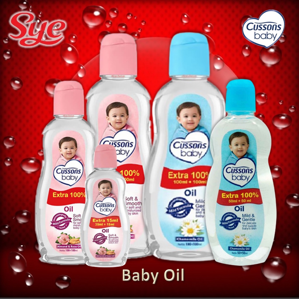 BPOM CUSSONS BABY OIL 100ML+100ML &amp; 50ML+50ML &amp; 35ML+15ML / CUSSON BABY OIL / MINYAK BAYI / SYE