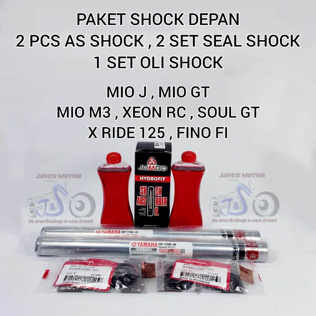 PAKET SHOCK DEPAN SEAL OLI SOK YAMAHA 54P MIO J GT 125 FINO X RIDE M3 S Z KUALITAS SANGAT BAGUS PRES