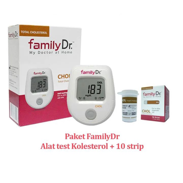 Family Dr Cholesterol Meter KIT + Strip / Alat Cek Total Kolesterol