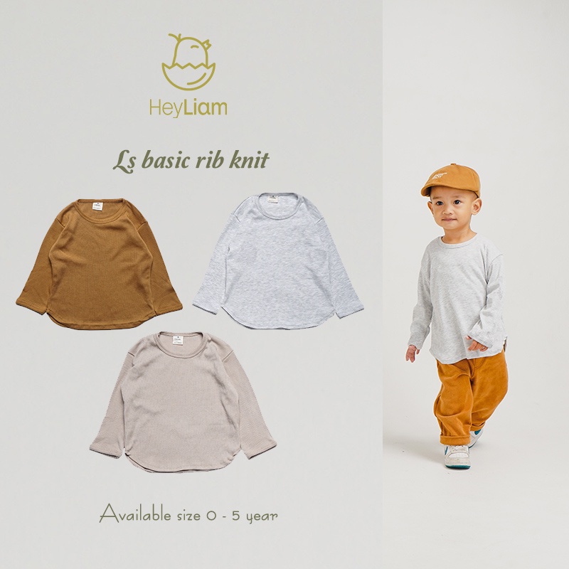 Heyliam - Baju Anak Tangan Panjang Bahan Rib Knit