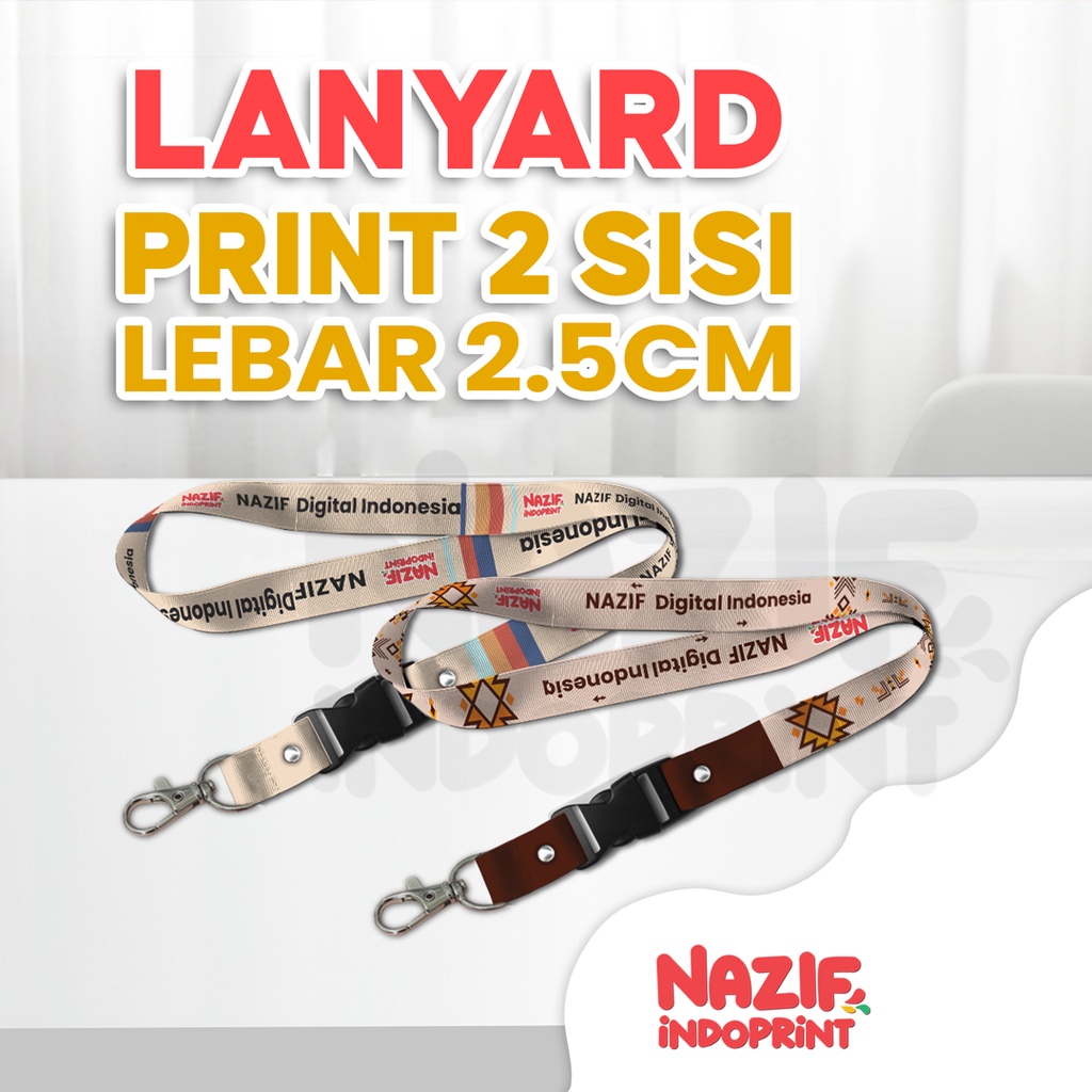 

[SATUAN] Tali ID Card 2.5 cm / Lanyard 2.5 cm / Tali Name Tag / Lanyard 2.5 cm 2 Sisi / Bolak Balik Premium Murah