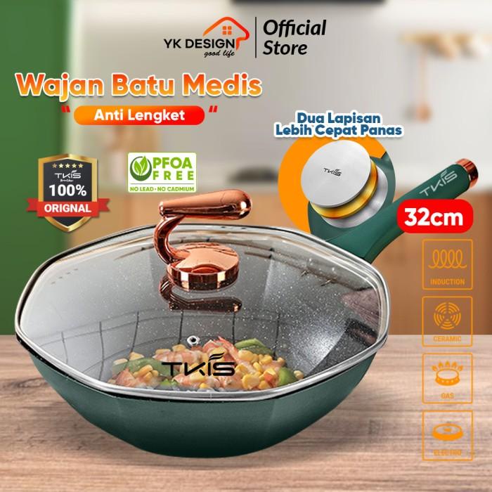 Terlaris Tkis By Yk Design Tk-831 Wajan Penggorengan Batu Medis Ukuran 32 Cm