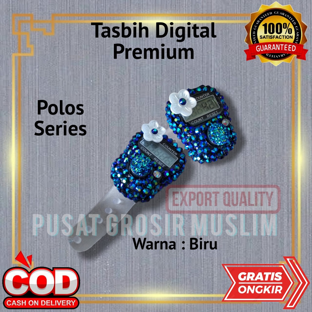 Tasbih Digital Premium Swarovski Motif Polos Tasbih Hias Digital