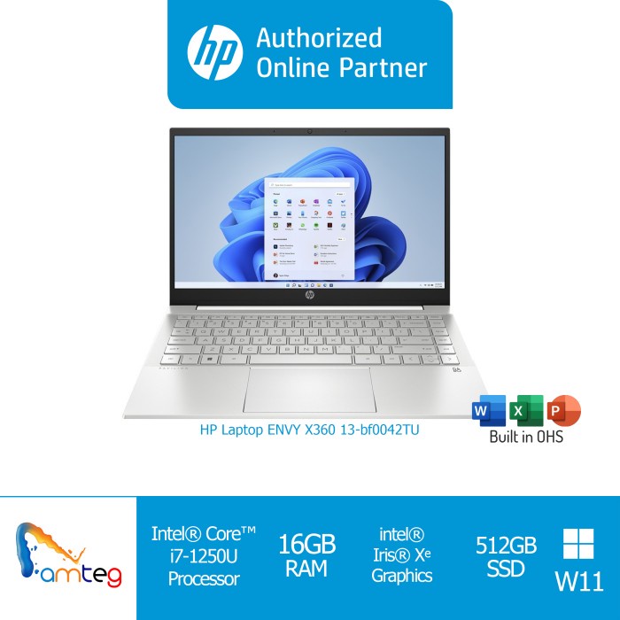 HP ENVY X360 13-bf0042TU / i7 1250U 16GB / 512GB / W11 OHS