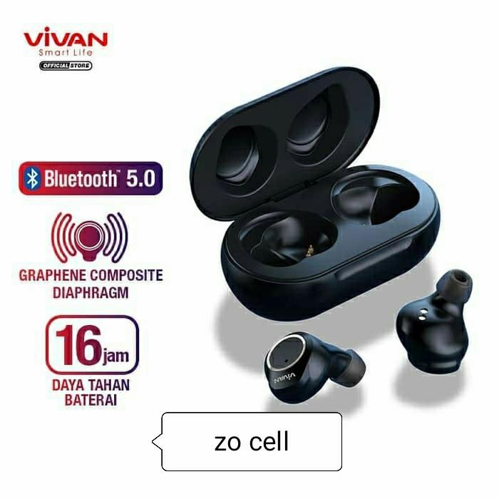 VIVAN TWS Headset Bluetooth Liberty T100S Earbuds Wireless Stereo