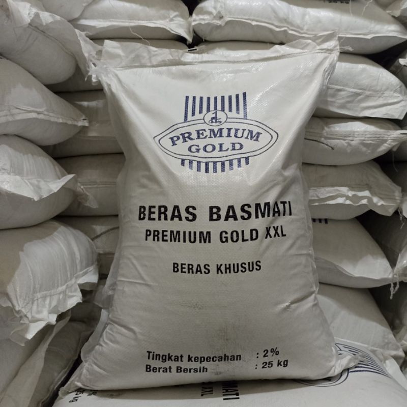 Beras Basmati Premium Gold XXL - Kemasan Asli 25 kg
