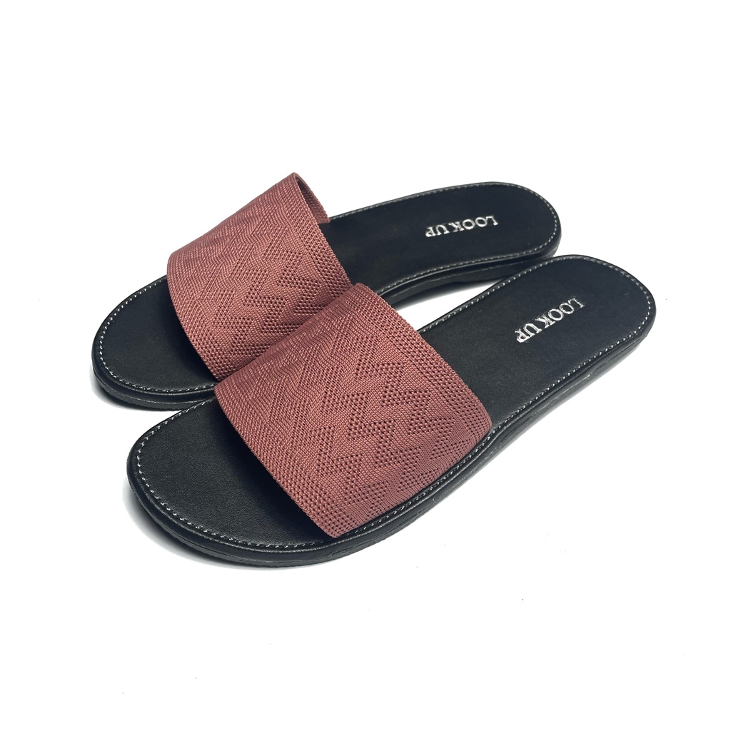Look Up - Sandal Wanita Cyra / Sandal Selop Wanita Non Slip / Sandal Rajut Import - CYRA