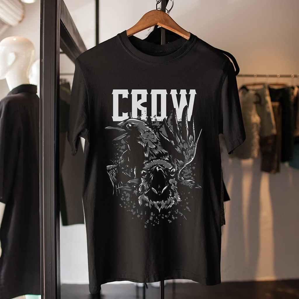 Kaos distro premium - The crow vector