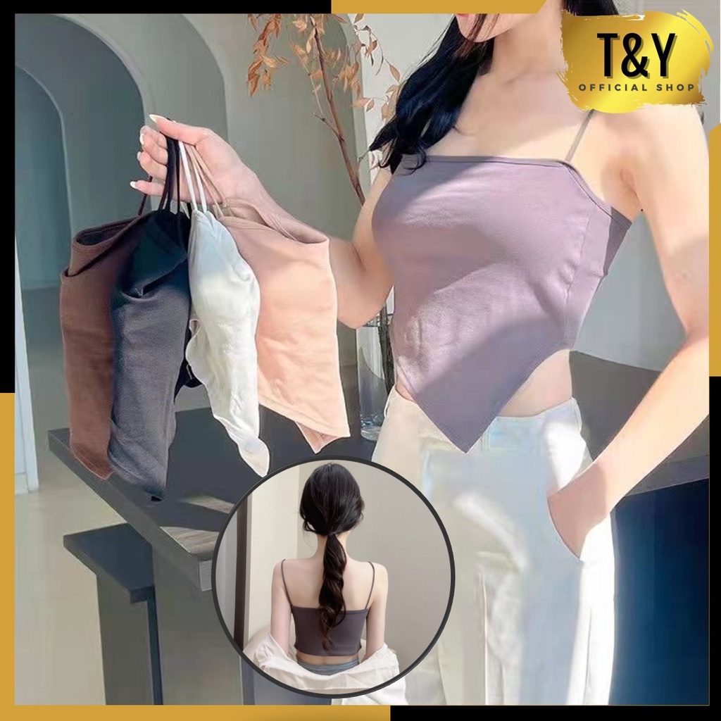 T&amp;Y Tank Top Bra Summer 6573 Tanktop Slayer Scraf Summer Bra Vest Wanita Pakaian Dalam Wanita Korea Style Import