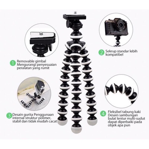 Gorila Pod HP (FREE HOLDER HANDPHONE) | Tripod HP Kamera Mirrorless GorrilaPod Tripod VLOG