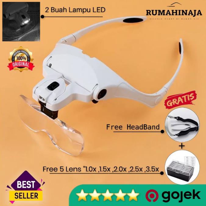 

MAGNIFIER KACAMATA PEMBESAR UNTUK SERVICE DENGAN 2LED REPARASI GLASSES