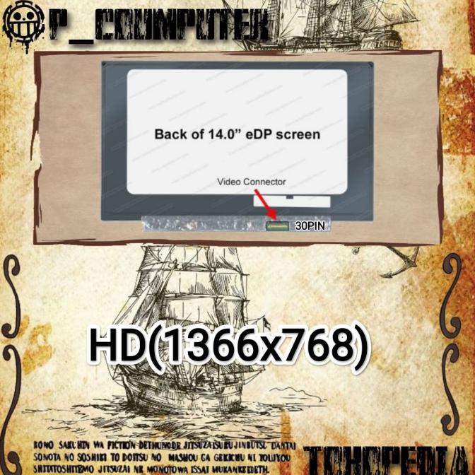 LED LCD Laptop Original HP 14S-DK1001AU 14S-DK1122AU HD