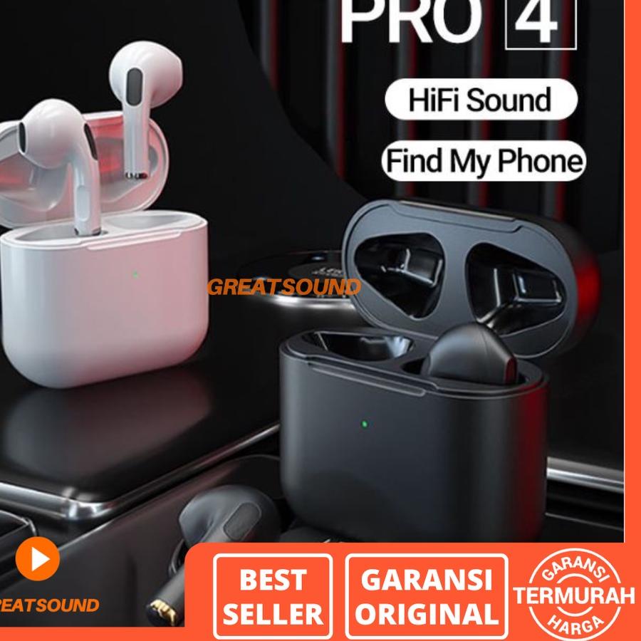 ☻ Earphone Bluetooth TWS Pro 4 TWS Bluetooth Headshet Bluetooth TWS Pro 4 Henset Bluetooth Hedset Bl