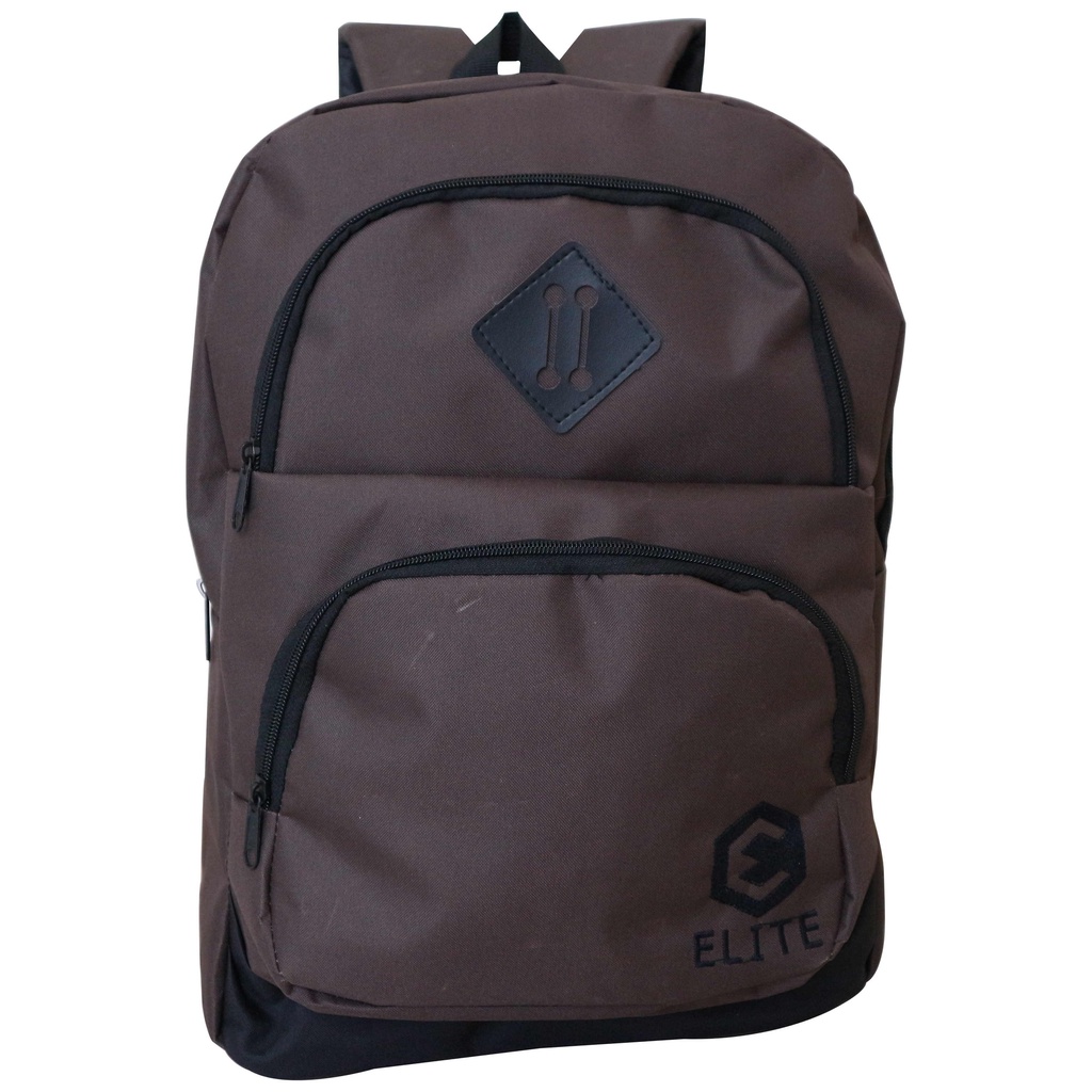 Tas Ransel Bahan D300 Berkualitas Backpack Pria Murah Tas Distro Elite Warna Coklat Keren Backpack Sekolah SD SMP SMA