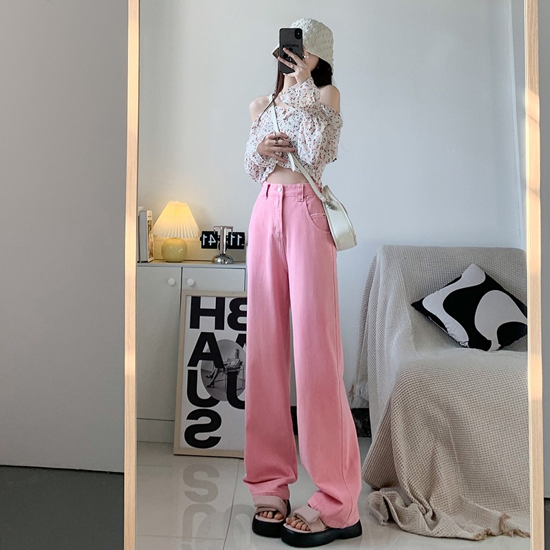 Pink kulot new warna jeans kulot wanita high waist jeans kekinian