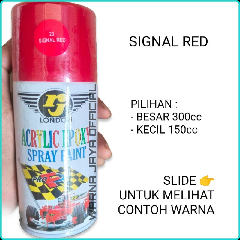 MERAH CERAH - Cat Kaleng Semprot Pilok Pilox Pylox RJ London Signal Red Merah Cerah Terang Cabai Fer