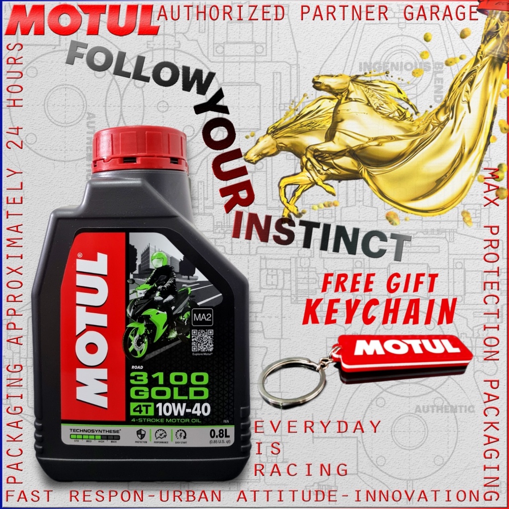 MOTUL 3100 GOLD 4T VARIANT 10W40 800ML &amp; 1000ML ORIGINAL 100%