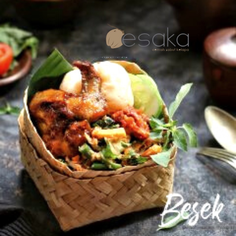 Besek 15x15 sepasang - Besek bambu - Tempat hampers - Besek murah