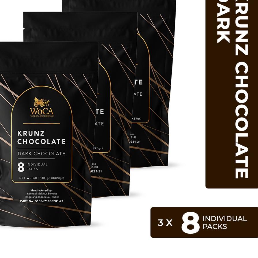 

✿ WoCA Krunz Chocolate Dark 3 x 8 individual packs - Pouch ♪