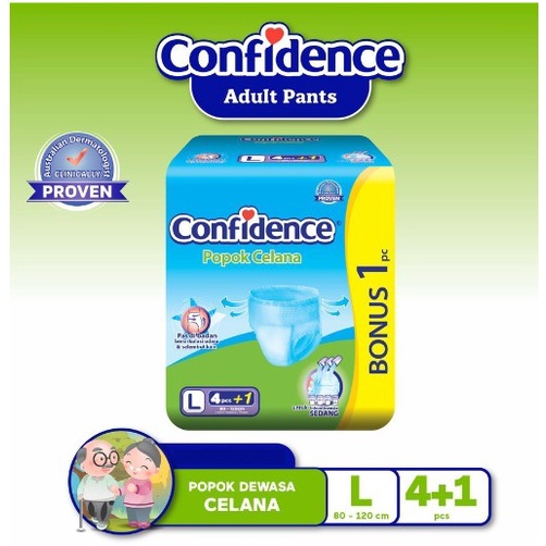 Popok Dewasa Confidence L 4+1/Tipe Celana